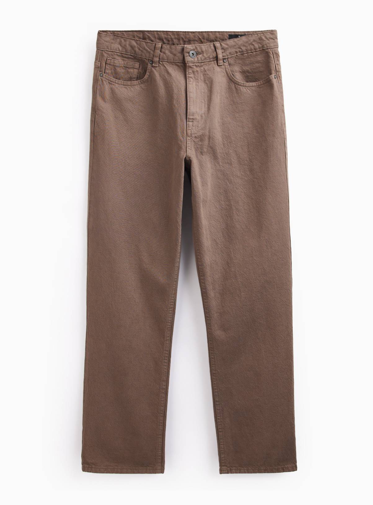 Brown Straight Leg Jeans 42L - Image 3